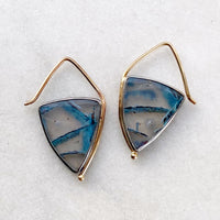 Opalized Wood Earrings